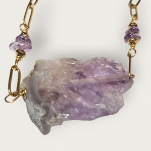 Amethyst Paperclip Necklace